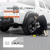 VEVOR Blokujące płytki garażowe 50 sztuk Płytki podłogowe PP do garażu 305 x 305 x 13,4 mm Dwustronna antypoślizgowa tekstura do garaży piwnic warsztatów naprawczych srebrny