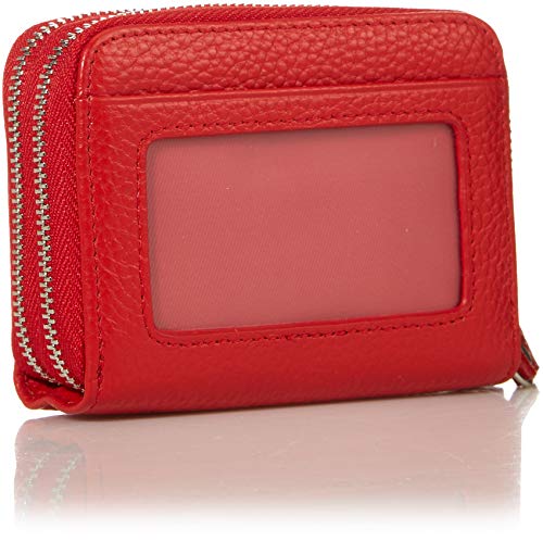KALMOR Wallets for Women Leather Double Zipper RFID Blocking Purse with Coin Pocket2