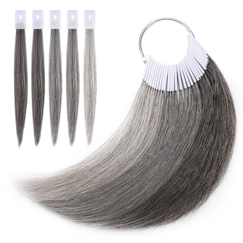 30 piezas muestrario de cabello humano de 9 pulgadas