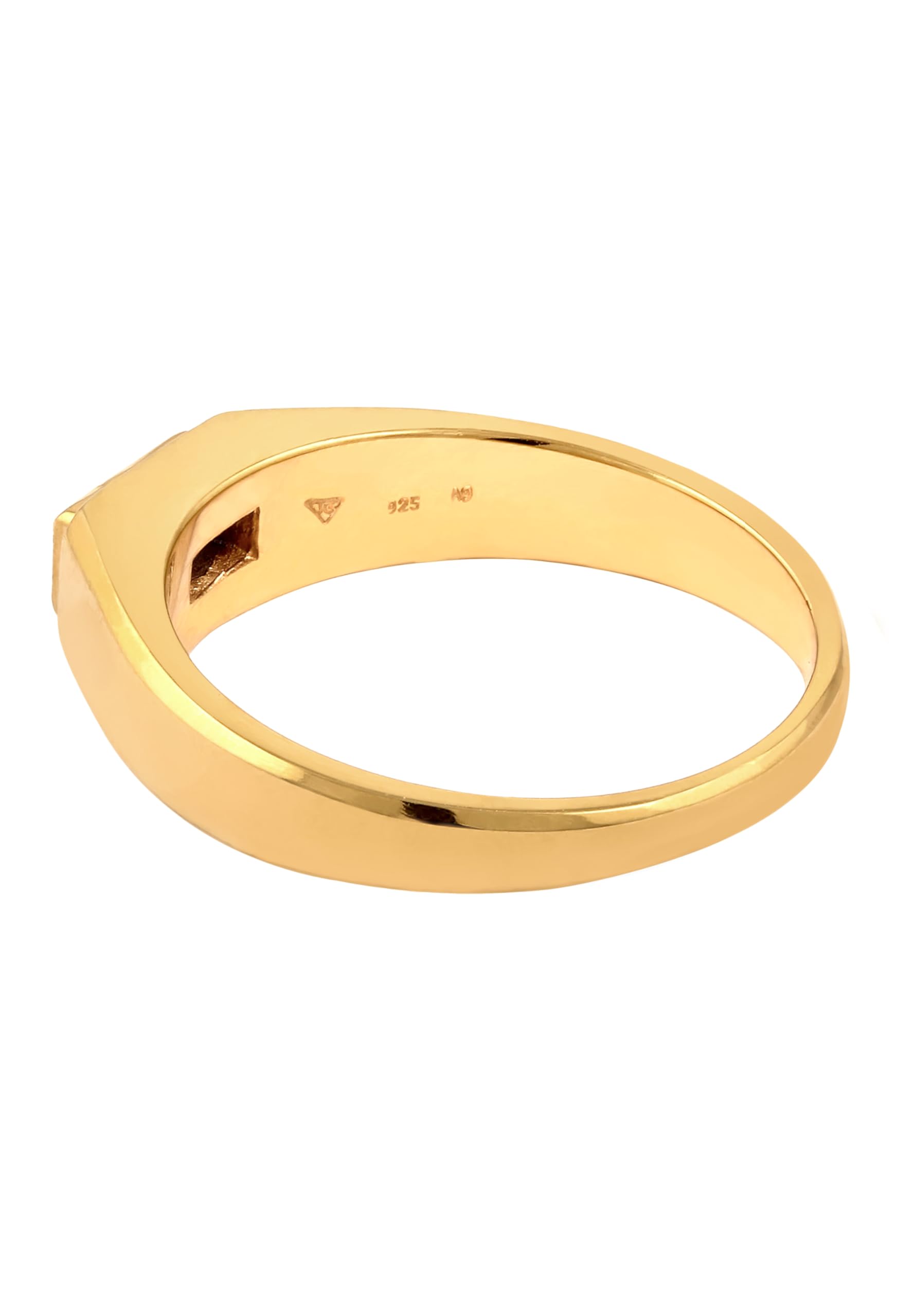 Kuzzoi Anello da uomo con zaffiro, in argento Sterling 925, placcato oro lucido, da uomo, misura 60-66, 0605282625