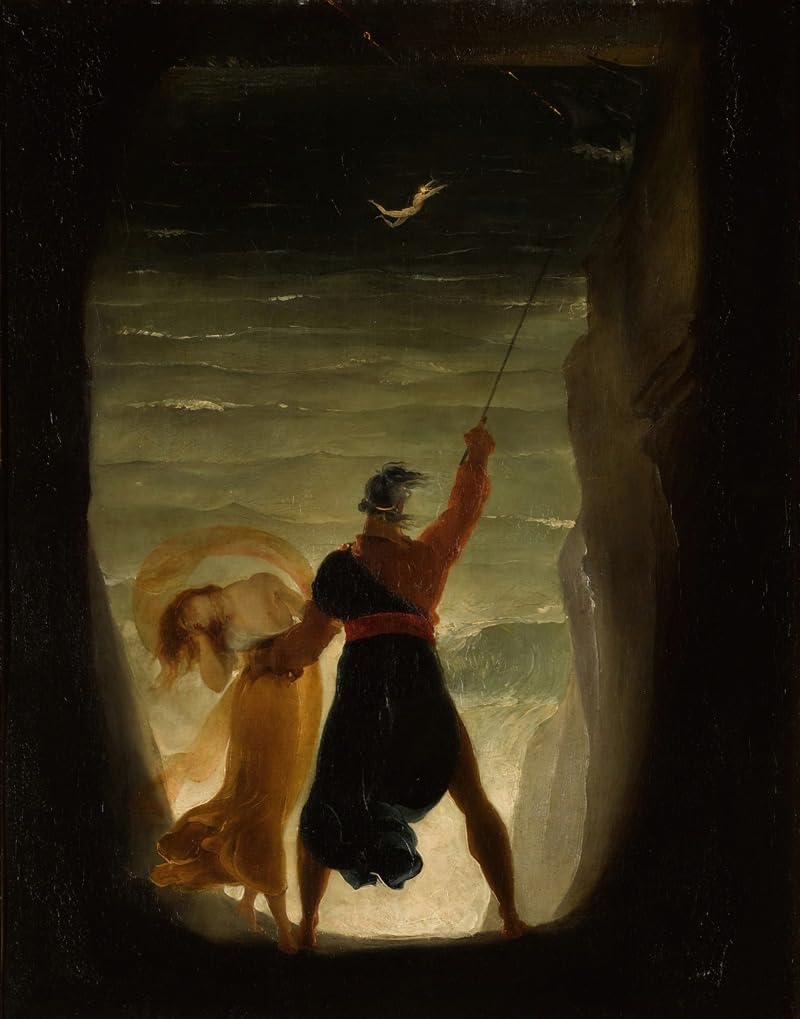 Prospero i Ariel z Shakespeare's the Tempest plakat wydruk autorstwa Josepha Severna (24 x 36)