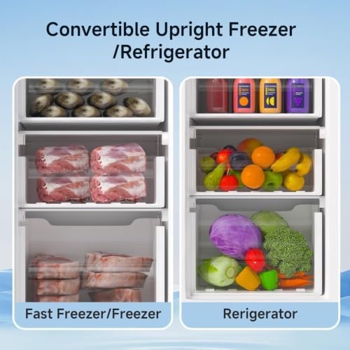 7.0 Cu.ft Upright Freezer, Convertible Freezer/Refrigerator - 2