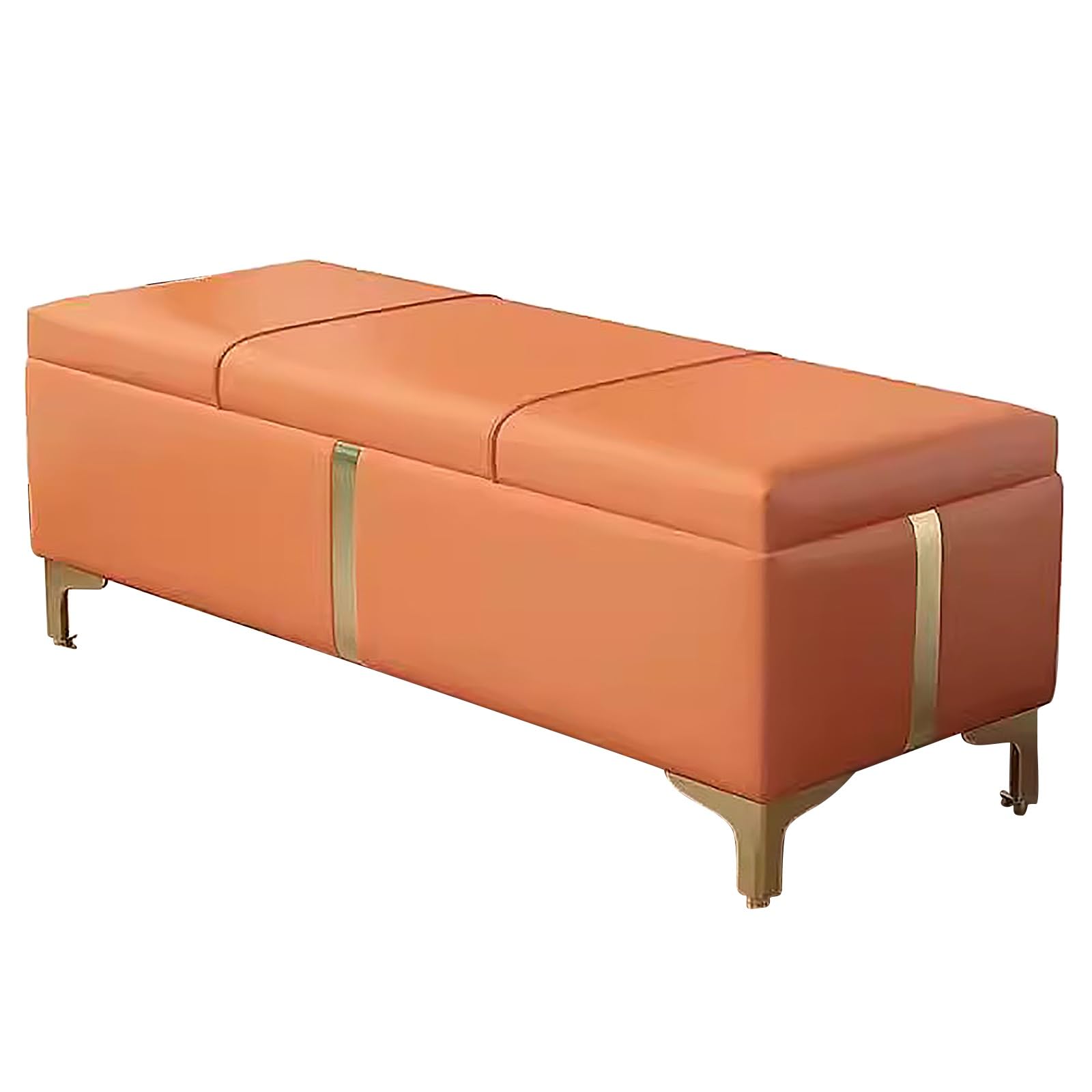 LMMIAOZ Modern Storage Stool & Bench for Bedroom Entryway & Living Room - 23.6in Bed End Storage Solution Perfect for Hallway & Office Use Ample Space for Essentials