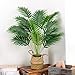 Der Rose Fake Palm Tree 28Inch Faux Plant Potted Tall Fake Plant with Hand-Woven Baskets Artificial Tree for Indoor Outdoor Home Office Bedroom Porch Balcony Decor