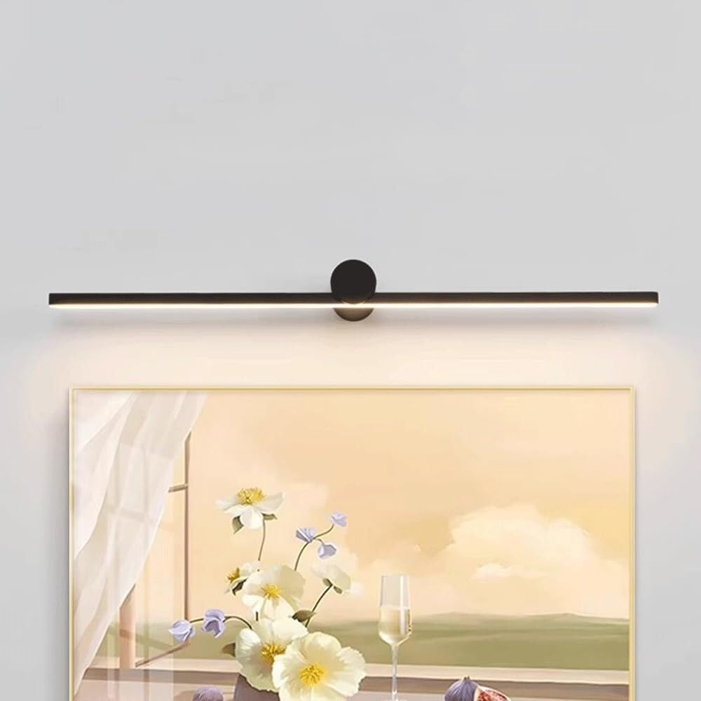 Spiegelleuchte Spiegellampe Moderne minimalistische Wandleuchten, schwarze LED, lange lineare Kosmetikleuchten, Badezimmerspiegelleuchten über dem Spiegel, Bad-Wandleuchte for Schminkspiegellicht(Warm