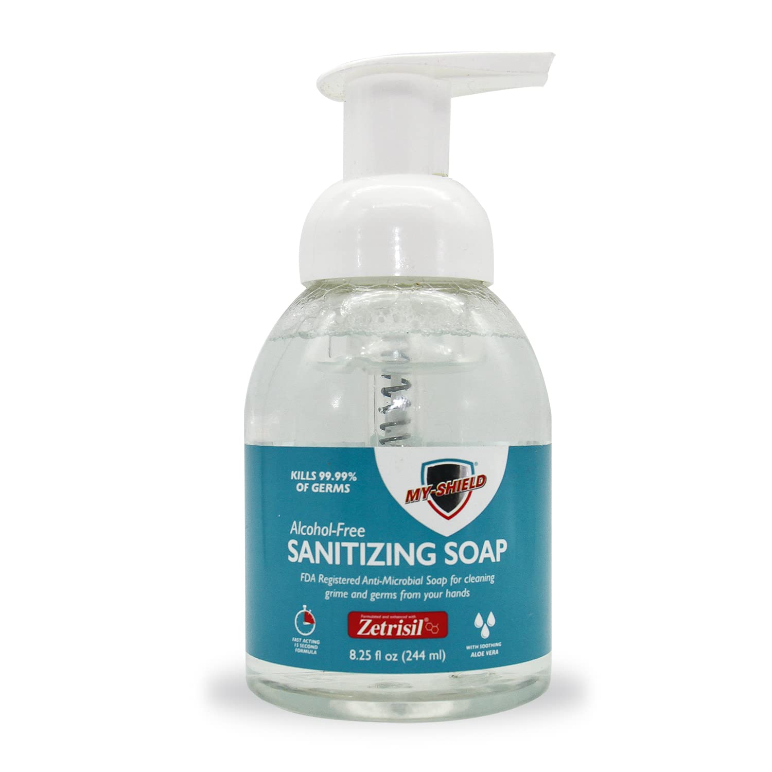 Sanitizing Soap – 8.25 oz (5-pack) Alcohol-Free, Formulated with Zetrisil. FDA Registered