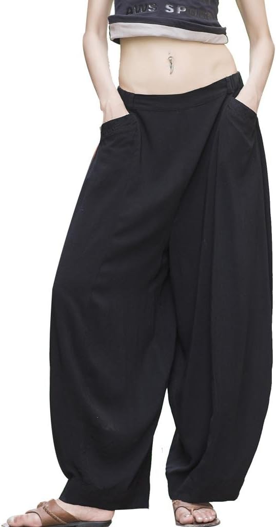 Outline Harem Pants Yoga Pants Women's Comfy Soft Rayon Harem Pants Baggy Boho with Pockets