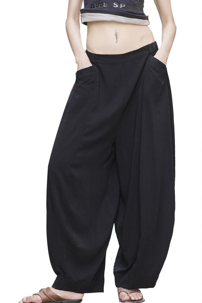 Outline Harem Pants Yoga Pants Women's Comfy Soft Rayon Harem Pants Baggy Boho with Pockets