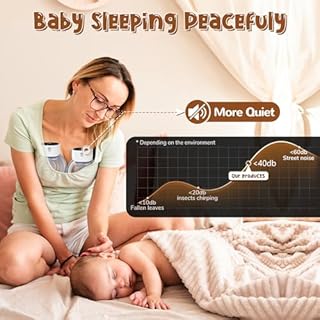 Hands Free Breast Pump Wearable MY-376 - Strong Suction & Low Noise Wearable Breastfeeding Pump with 3 Mode &9 Levels, Portable Electric Breast Pump - 24mm Flange, 2 Pack (White)