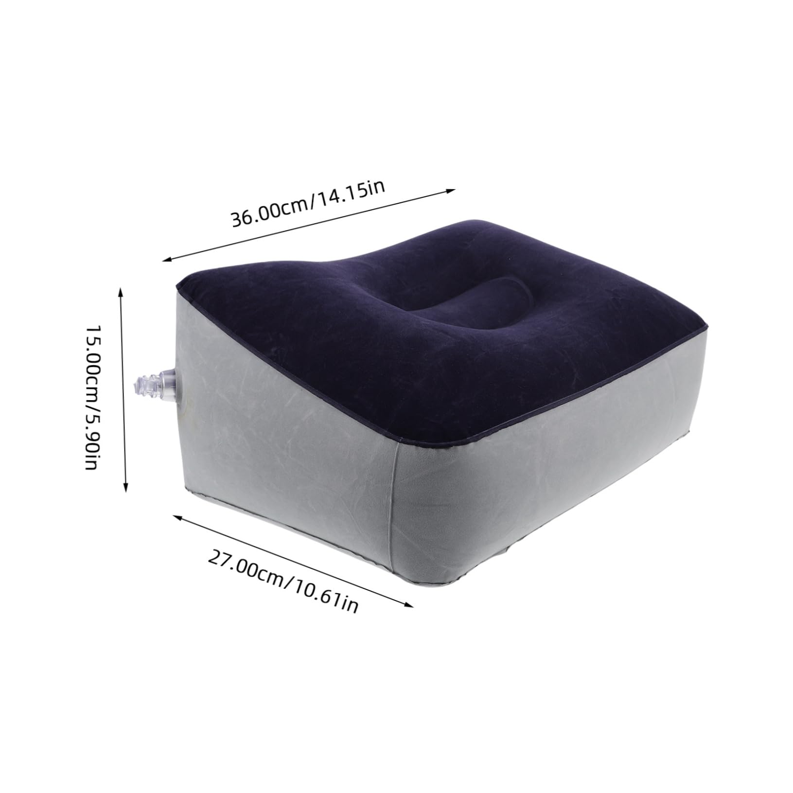 VANZACK Inflatable Foot Rest Cushion for Airplane Travel Home Use Compact Quick Inflate Slip Design Leg Support for Planes Trains and Couch Relaxation
