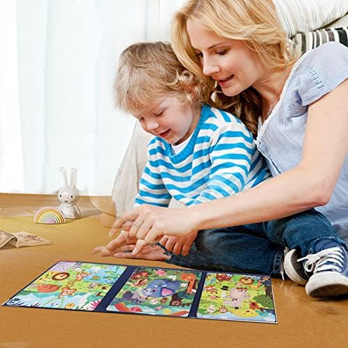 Magnetic Puzzles, Animal Puzzles for Kids Ages 3 4 5 6, Three -61pieces Wooden Jigsaw Puzzles Book Premium Puzzle for Toddlers, Preschool Educational Learning Toys Travel Games for Boys Girls 7 51HiHMULcML. AC
