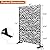 Meyoppm 72" H×47" W Metal Privacy Screen, Outdoor Indoor Privacy Screens with Stand Panels, Free Standing Decorative Privacy Screen for Patio