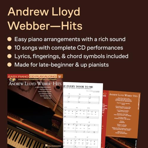 Andrew Lloyd Webber Hits Piano avec CD partition de musique