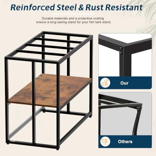 Image of 40 Gallon Fish Tank Stand For Aquarium Stand Metal Fish Tank Stand,Brown
