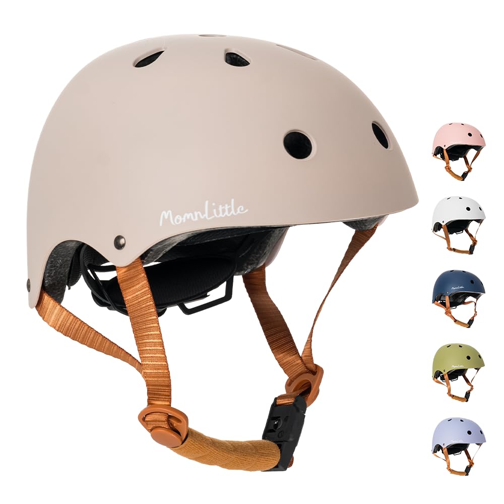 MomnLittle Kids Bike Helmet with Quick Pinch-Free Magnetic Buckle CPSC Certified Bike Helmet for Toddler Boys and Girls