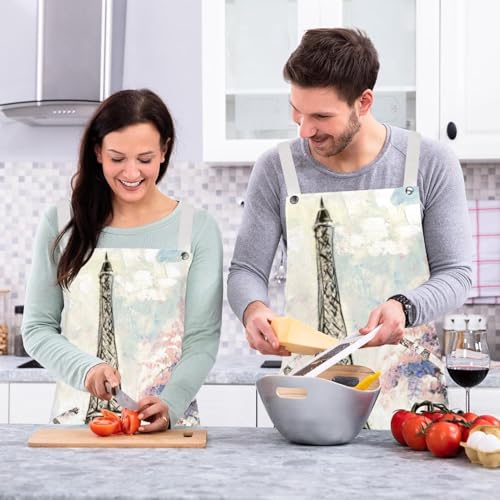 Tablier de serveuse Paris Eiffel idéal pour pâtisserie et service en bistrot