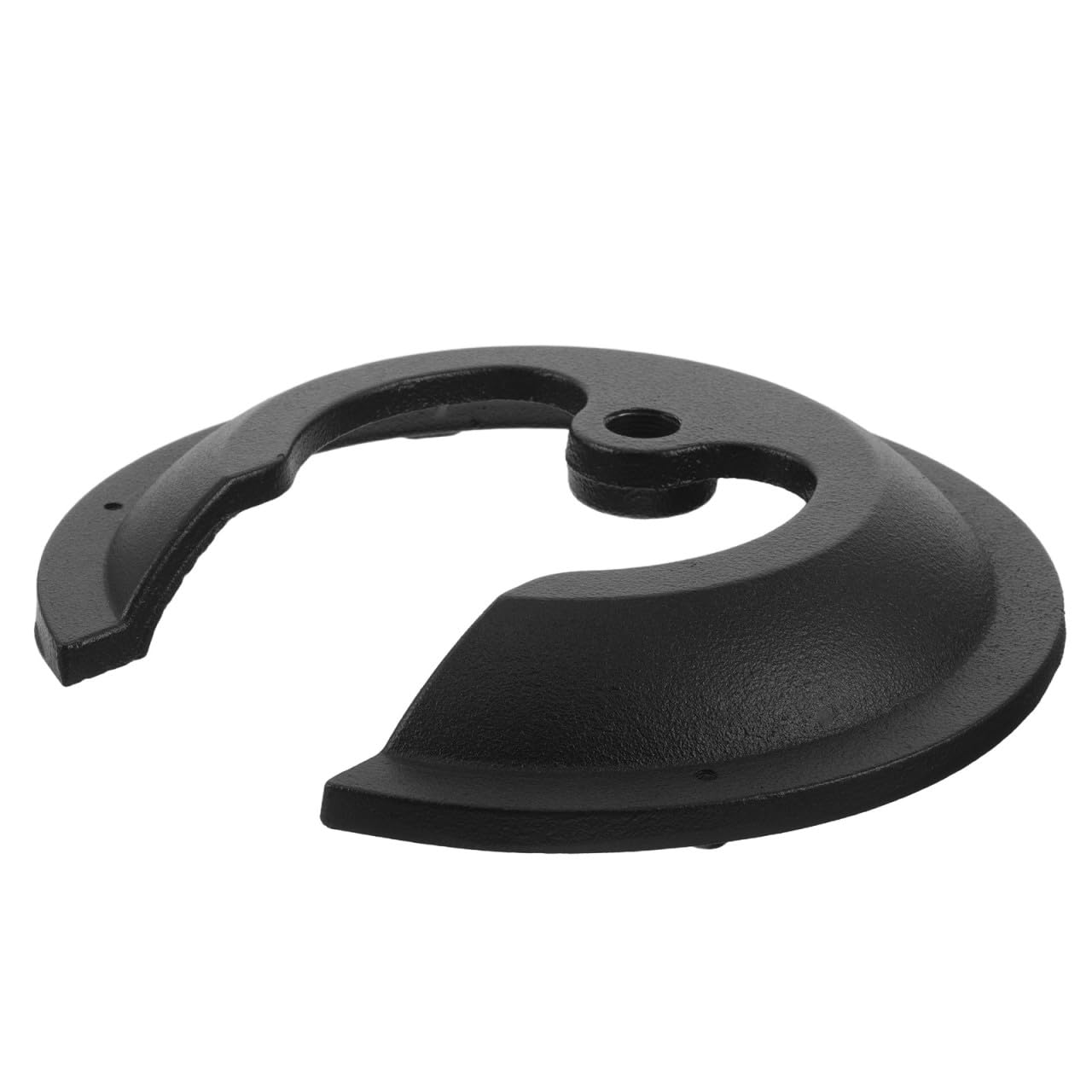Base Forma a Corno di Bovino Rotonda Base Pesante Vite Rinforzata 245mm in Metallo Nero per Supporto Microfono per Studio Domestico e Ufficio