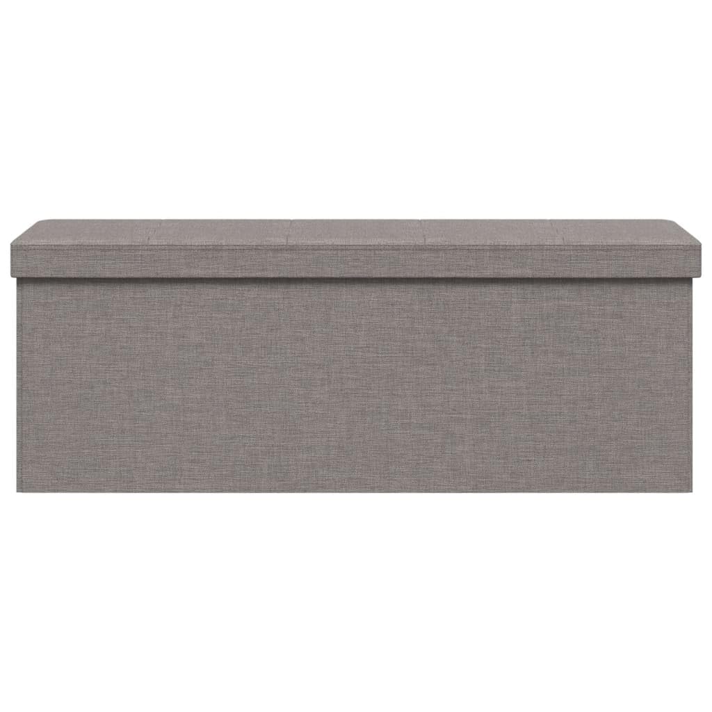 Genérico Banco de almacenaje Plegable de Lino sintético Gris Claro,Mobiliario,Bancos,Bancos para recibidores y almacenamiento-374905