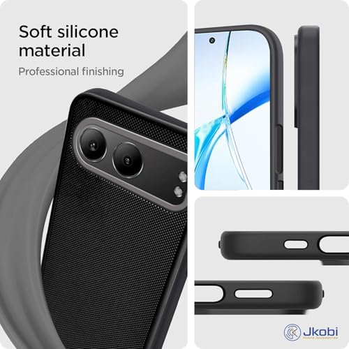 Image of Jkobi Back Cover Case for Oneplus Nord 4 (Textured Grip Design | Camera Protection | Slim and Light Weight | Soft Touch and Feel | Black)