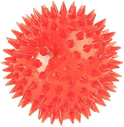 Science Purchase Light-up Flashing LED Spiky Squeaky Balls, Blinking Party Toys, 6 Pack - Colors May Vary (NOT for Pets, DO NOT GIVE to Your PET)
