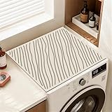 【Facile à nettoyer et à ranger】le tapis de machine à laver est facile à nettoyer car il peut être essuyé, lavé avec de l'eau et du savon. Après séchage, le tapis est flexible et se plie et se range facilement lorsqu'il n'est pas utilisé.
