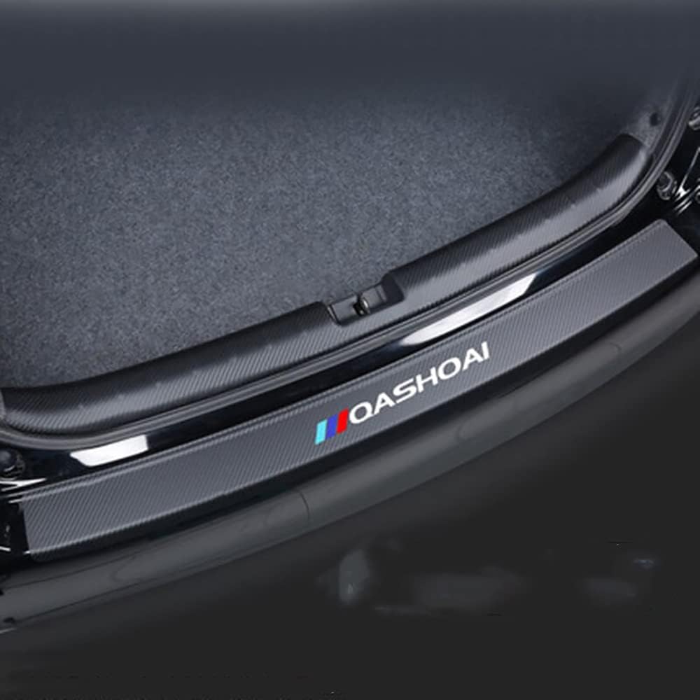 HOMINY Car Carbon Fiber Rear Bumper Protector Car Trunk Scratch Guard