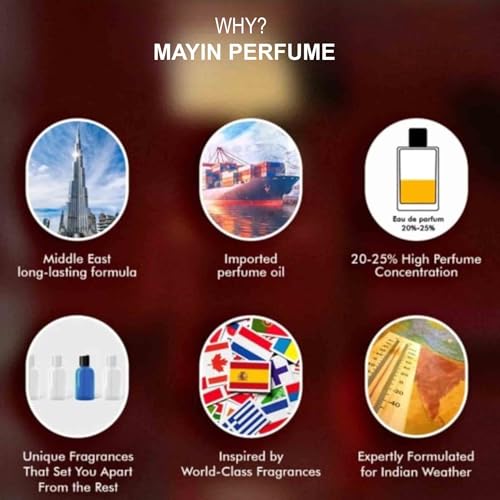 Image of Mayin Mysore Sandalwood Perfume For Men And Women, Luxury Perfume With Long Lasting Fragrance, Eau De Parfum, Ideal for Everyday Use,50ml