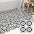 ZRJT Peel and Stick Floor Tile 10-Pcs Cover 10 Sq.Ft, Vinyl Flooring Tiles 12” x 12” Matte Self Adhesive Flooring Stickers Waterproof Removable for Renter, Bathroom Living Room, Black Flower