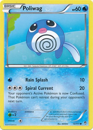 Pokemon - Poliwag (15/111) - XY Furious Fists - Reverse Holo