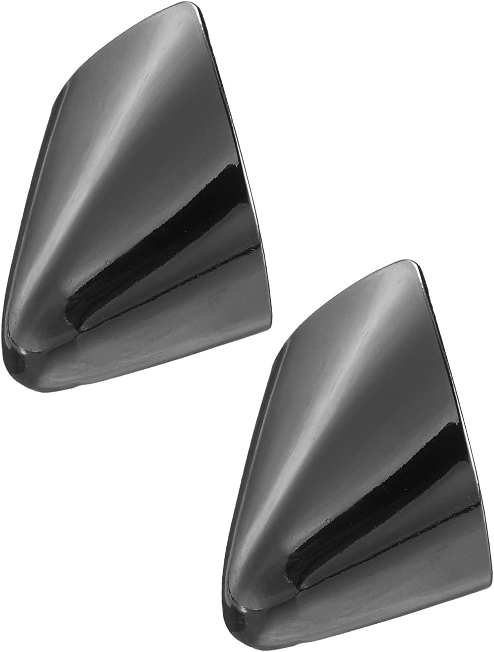 uxcell 2Pcs Metal Shoes Pointed Protector High Heel Toe Caps Cover Durable Shoe Tip Cover Elegant Shoe Head Tips Cap for Shoe Protection Repair, Dress Shoe Protection (Black, 25mm)