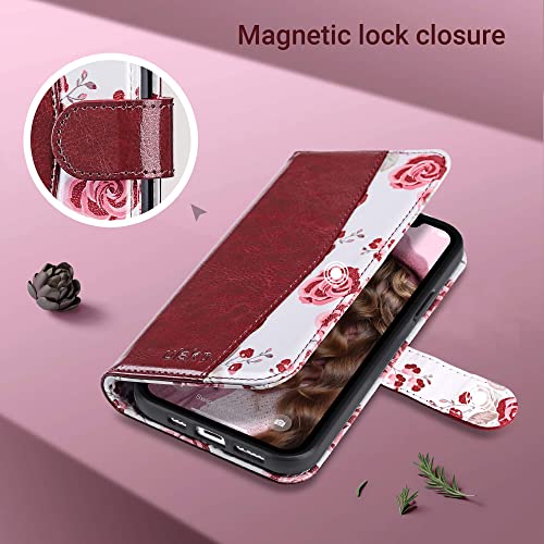 Ulak Compatible With Iphone 12 Wallet Case For Women, Premium Pu Leather Iphone 12 Pro Flip Cover With Card Holder, Wrist Strap thumb #4