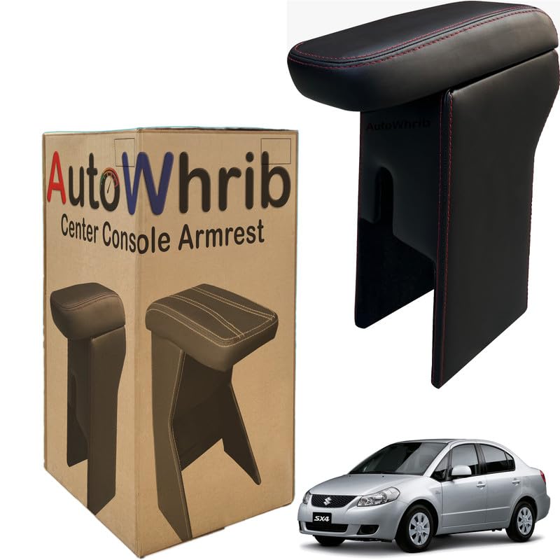 Image of Car Arm Rest For SX4 Armrest with Storage Box & Soft Cushion Pad, Luxury Arm Rest, Black Colour