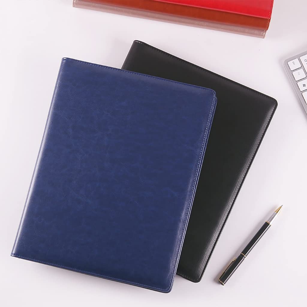 Ledermappe A4 Padfolio Portfolio Ordner Zwischenablage Lebenslauf Interview Dokument Organizer Kunstleder Büro Konferenz Notizblock Klemmbretter