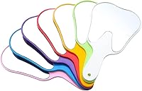 Vista 4 de 6pcs lindo diente en forma de mango dental espejo herramienta irrompible paciente mano espejo plástico vidrio maquillaje espejo