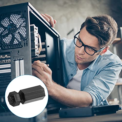PATIKIL 100 Stück M3 Nylon Sechskant Abstandsschrauben Muttern, Leiterplatten Innengewinde Außengewinde Kit Motherboards, Computergehäuse, Leiterplatten, Elektronik (10mm+6mm, Schwarz)