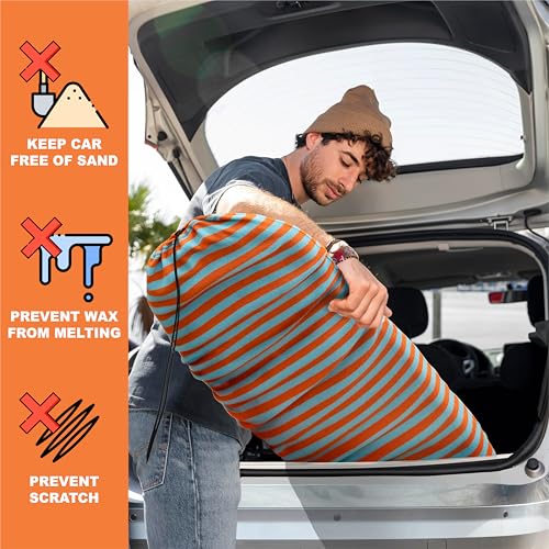 image for SUN CUBE Surfboard Sock Cover, Protective Surf Bag for Surfing Board, 