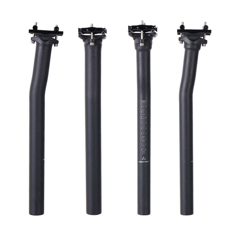 Fahrrad Sattelstange Carbon-Sattelstütze Offset 20mm Fahrradsattelstütze Straße Mountainbike Sattelstütze Sitzrohr 27.2 / 31.6 * 350/400 Mm 125g