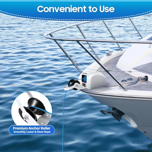 Cabrestante eléctrico para ancla barco 12V con control remoto miniatura 6