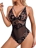 💕Teddy-Dessous für Damen mit Druckknopfverschluss. So können Sie sich bequem an- und ausziehen und die Toilette benutzen.