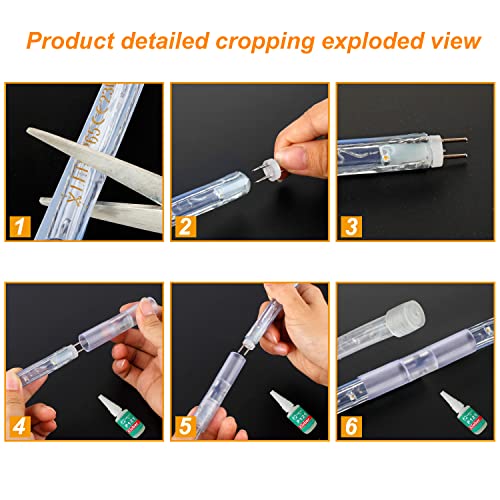 Forever Speed 6M LED Lichterschlauch Außen,216LEDs Wasserfest LED Lichtschlauc Schlauch Außen und Innen für Weihnachten, Hochzeit, Dach, Zaun Dekoration Beleuchtung WarmWeiß IP65