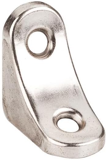 Box of 20- Church Pew Brackets- For Benches or Stools- Bright Nickel- # 1965BN