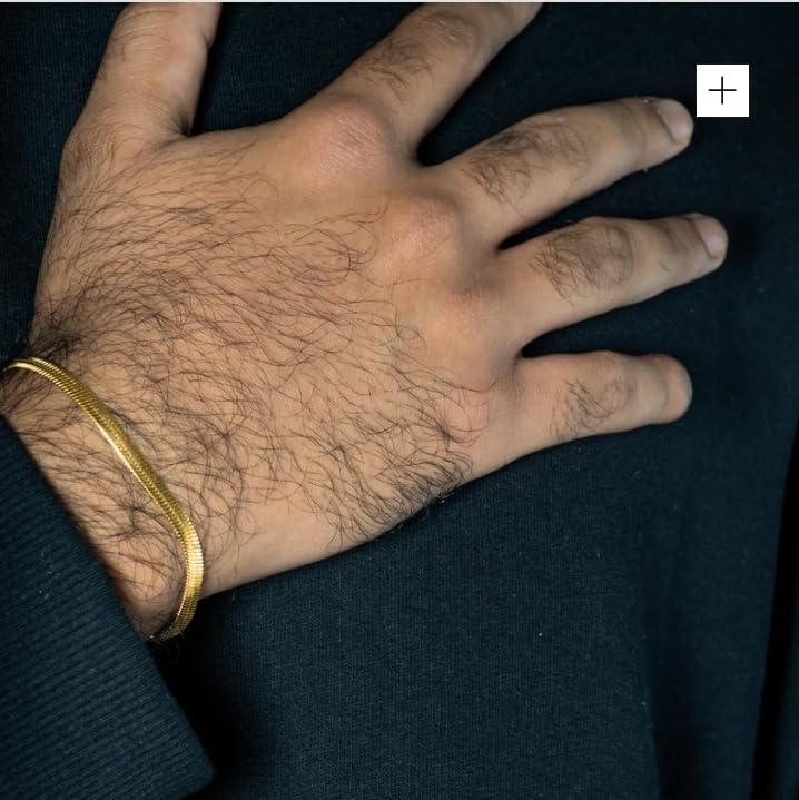 Image of Elegant Snake Chain Bracelet for Men & Women | Premium Finish Flexible Chain Design | Fashion Accessory with Secure Lobster Clasp for Stylish Look