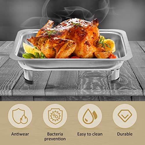 DOITOOL Conjunto de buffet de pratos para chafing - Bandejas de buffet de aço inoxidável para servir