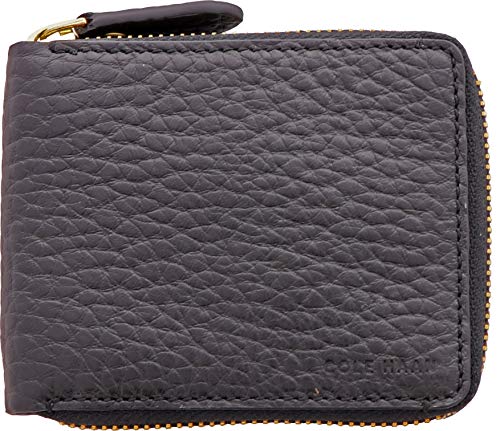 Cole Haan Men's Saunders Bifold Zip Around Wallet - Black