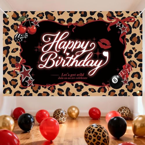 Fondo de Tela Leopardo Cereza 3 x 5 pies para Fiesta miniatura 6