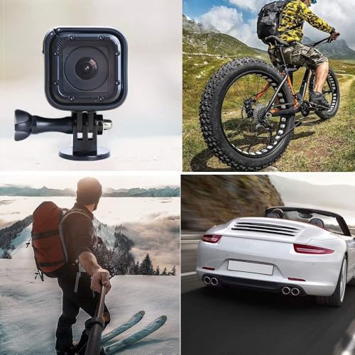 Image of 1 /4 Inch Tripod Screw Adapter with Tripod Base Mount for Gopro, DJI Action 5 Pro /4 /3, Insta360 & Other Action Cameras