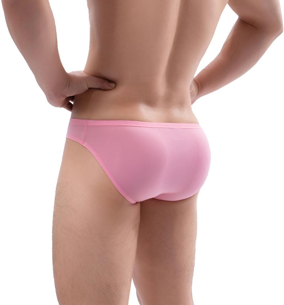 Summer Code Men's Low Rise Hip Briefs Ice Silk Bikini Underwear Ultra-Thin Sweat Absorbing Panties - Image 3
