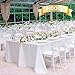 sancua 8 Pack White Tablecloth 90 x 132 Inch - Rectangle Table Cloth for 6 Feet Tables Stain and Wrinkle Resistant Washable Polyester Table Cover for Dining Wedding Banquet Party Buffet Restaurant