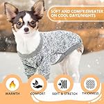 2 Pieces Dog Sweaters for Small Dogs Winter Fleece Puppy Sweaters Warm Cute Dog Clothes Outfit for Chihuahua Yorkie Dog Classic Knitwear Sweater Pet Costume (XX-Small) - Image 3