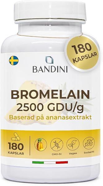 Bandini Bromelain Högdos 1000mg 180 Veganska Kapslar